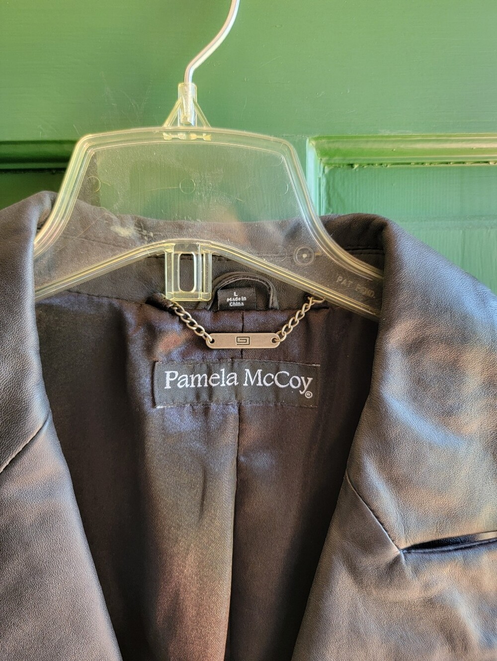 Vintage Pamela McCoy Genuine Leather Blazer Sz L - Picture 2 of 5